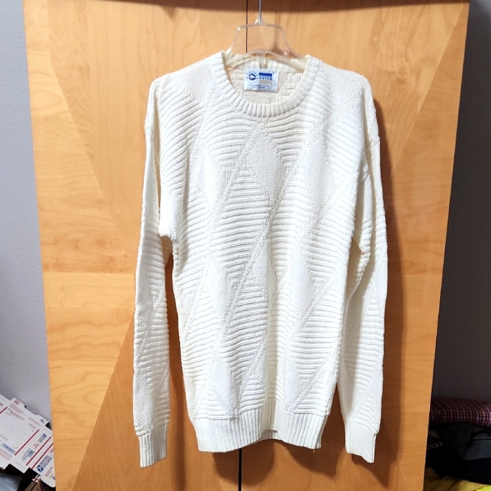 Men's Vintage Arrow Dover Sweater Cream Colored Size Large